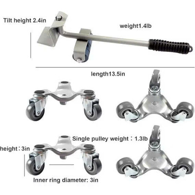 Dụng Cụ Di Chuyển Đồ Vật Nặng 1 Tấn  Thông Minh Hợp Kim Siêu Cứng– Hỗ Trợ Nâng Nhẹ Nhàng, Siêu Bền