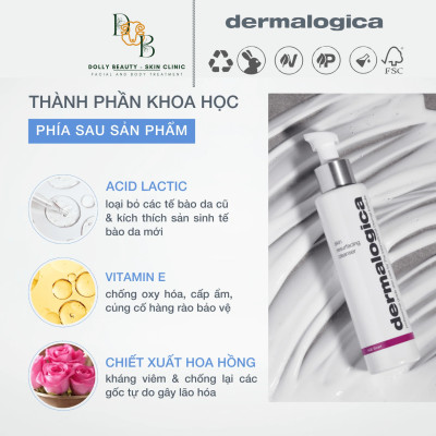 Sữa rửa mặt kết hợp tẩy da chết SKIN RESURFACING CLEANSER của Dermalogica - Dolly Beauty