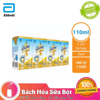 Lốc 4 Hộp Sữa Nước Abbott Grow Gold Hương Vani 110ml/180ml