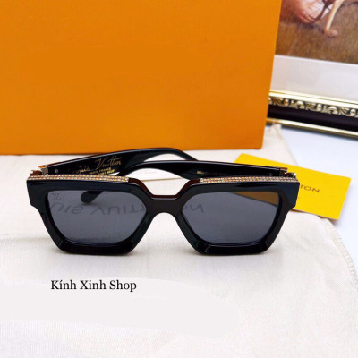 Kính râm, Kính mát thời trang Hàn Quốc cao cấp viền vàng