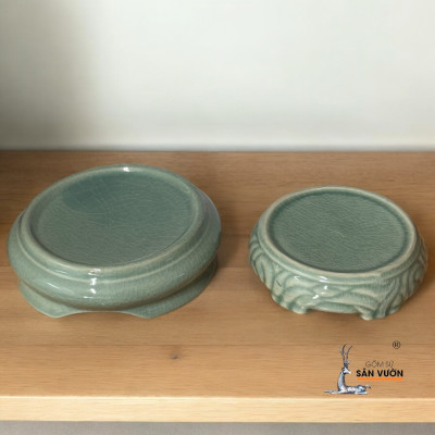 Đế Giá Đỡ Chậu, Bình Hoa Bằng Men 3 Chân 