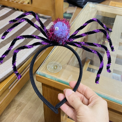 Bờm nhện hoá trang halloween/ bờm bóc chơi halloween hình nhện