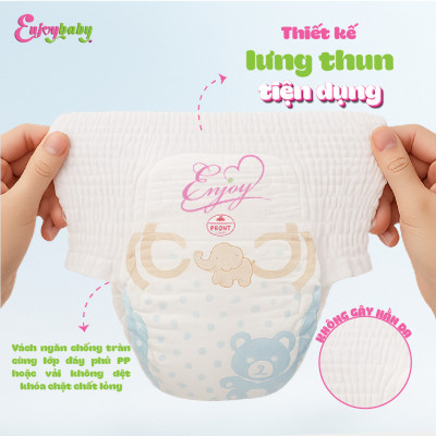 Tã quần trẻ em Enjoy New mềm mại thấm hút tốt Gói lớn M/L/XL 28-40 miếng