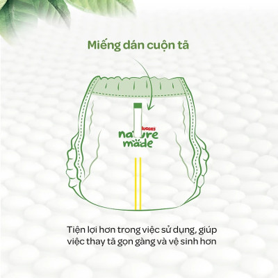 Tã/Bỉm dán siêu cao cấp Huggies Platinum Nature Made size S82 (82 miếng)