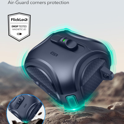 Bao Case ESR Cyber FlickLock Case with HaloLock cho Airpods 4 - Hàng Chính Hãng