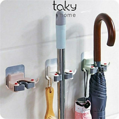 Kẹp Móc Dán Tường Treo Cây Lau Nhà Hiện Đại Tiện Dụng, Cán Chổi Gắn Tường Đa Năng, Chắc Chắn, Tiện Lợi Cho Mọi Nhà - TakyHome 4029