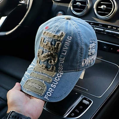 Nón kết, mũ lưỡi trai Diesel phối vải jeans form chuẩn thời trang đường phố siêu đẹp (Ảnh thật)