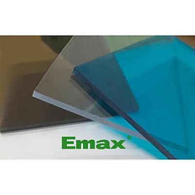 Tấm poly đặc Emax 2,4ly, khổ rộng 1,22m - tấm lợp lấy sáng - tấm nhựa trong suốt