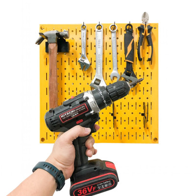 Bảng treo dụng cụ SMLIFE Pegboard cơ khí SQ – Vàng