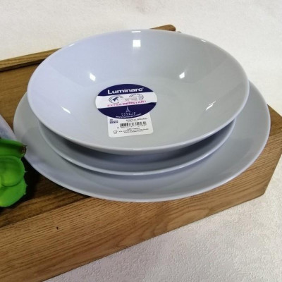 Đĩa (dĩa) thủy tinh nông lòng Luminarc Diwali Granit 19cm P0704 | Hàng chính hãng