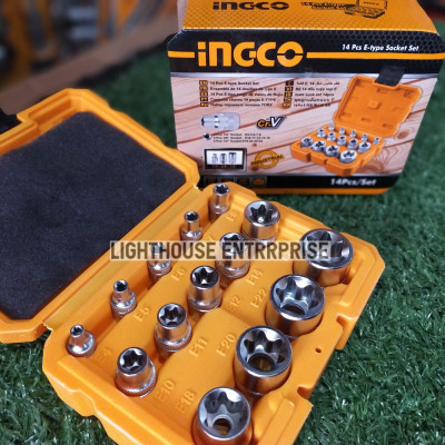 BỘ ĐẦU TUÝP NGÔI SAO 14 CHI TIẾT INGCO HKTETS0114 - HÀNG CHÍNH HÃNG