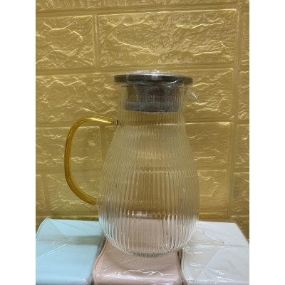 Combo bình đựng nước thủy tinh chịu nhiệt lên tới 400 độ C vân tăm bầu và 6 cốc