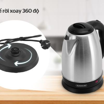 ẤM SIÊU TỐC INOX 1.8 L SUNHOUSE SHD1182 - HÀNG CHÍNH HÃNG