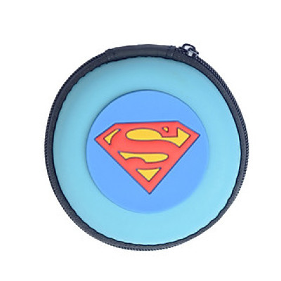 Hộp Đựng Tai Nghe Họa Tiết Biểu Tượng Superman (Xanh) - Hàng Chính Hãng