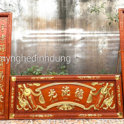 BỘ HOÀNH PHI CÂU ĐỐI MINI BẰNG GỖ HƯƠNG ĐỎ SƠN PU GIẢ CỔ CAO CẤP .