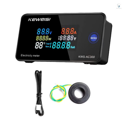 Thiết Bị Công Tơ Điện Tử 6 Trong 1 Đo Công Suất, Cường Độ, Điện Áp AC 50~300V, 100A/10A