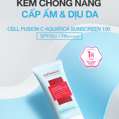 KEM CHỐNG NẮNG CẤP ẨM DỊU DA CELL FUSION C AQUATICA SUNSCREEN 100 SPF 50+/PA++++ 35ML