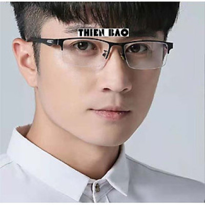 Gọng kính thời trang NAM NỮ 0 độ ( Có bán độ lão thị, viễn thị trung niên) nửa viền thể thao cực đẹp KT17 tròng Nhật bản cao cấp loại I nhẹ nhàng thoải mái