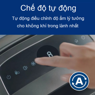 Máy hút ẩm kiêm lọc không khí cao cấp Philips DE5205/00 Cảm biến chất lượng không khí: 4 màu cho diện tích 31-40(㎡ ) - HÀNG NHẬP KHẨU