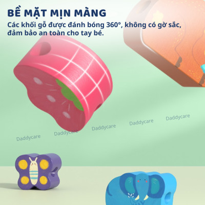 Đồ chơi montessori xâu hạt cho bé phát triển tư duy Logic Mideer Lacing Beads