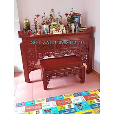 án thờ gỗ mít chân 12 dài 197