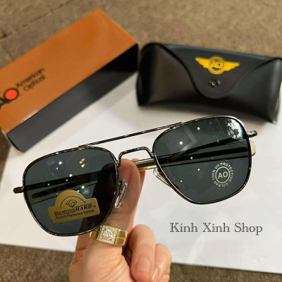 Kính râm thời trang phi công Cơn Ao Mắt thủy tinh kim cương