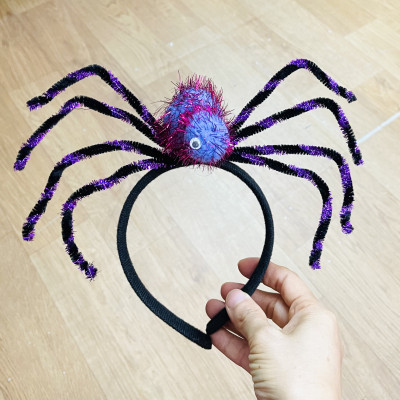 Bờm nhện hoá trang halloween/ bờm bóc chơi halloween hình nhện