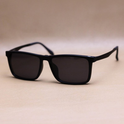 Bộ Kính Cận Râm Clip On 2 Tròng Mắt Vuông 2in1 Cho Nam Nữ