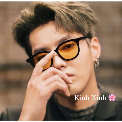 Kính màu Vàng Mắt tròn cho Nam và nữ siêu chất 