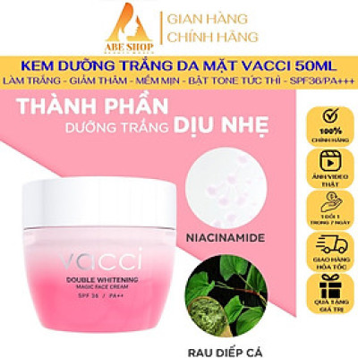 Kem Face Dưỡng Trắng Và Nâng Tông Da Mặt VACCI SPF36 PA++ - Làm Trắng - Chống Lão Hóa