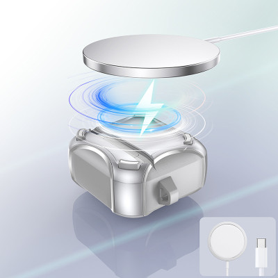 Ốp Case có chân đế đỡ điện thoại, Khóa Nắp, Hỗ trợ sạc ko dây cho Airpods 3 - Hàng Chính Hãng