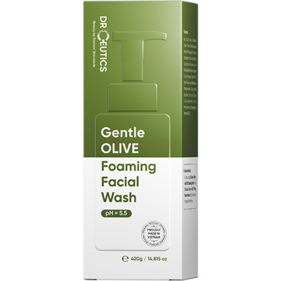 Sữa rửa mặt tạo bọt DrCeutics Gentle Olive Foaming (420g) - Hàng chính hãng