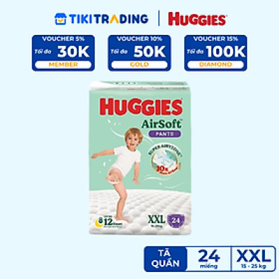 Tã quần Huggies Airsoft size XXL 24 miếng
