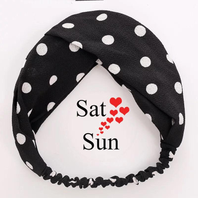 Băng Đô Turban Vải Họa Tiết Chấm Bi Dùng Khi Trang Điểm Đi Chơi...