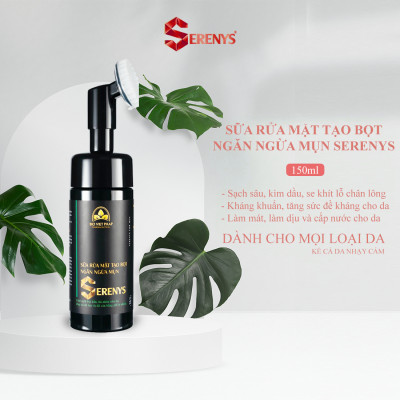 Combo 2 chai sữa rửa mặt tạo bọt ngăn ngừa mụn Serenys 150ml