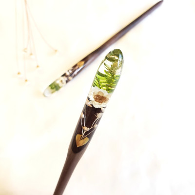 TRÂM CÀI TÓC GỖ-RESIN & SNOWY TRẮNG - DƯƠNG SỈ