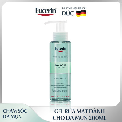 Gel rửa mặt giảm mụn Eucerin Pro Acne Cleansing Gel 200ml