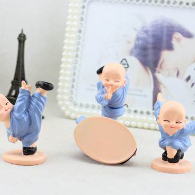 Bộ 4 Chú Tiểu Múa Võ Áo Xanh GROFA - Hàng chính hãng