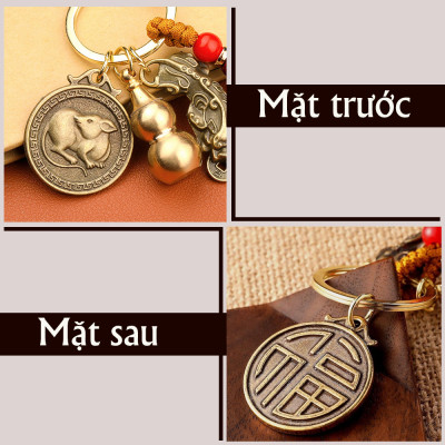 Móc Treo Chìa Khóa Tuổi Sửu Con Trâu Hồ Lô Bầu Mở Nắp Bột Chu Sa Phong Thủy Tết Nguyên Đán 2023 Legaxi