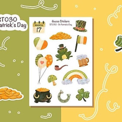 Sticker tự thiết kế - sticker sheet st.patrick