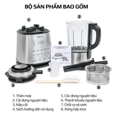 Máy Xay Sửa Hạt Olivo X20 Plus Thương Hiệu Mỹ 12 Chương Trình - Hàng Chính Hãng