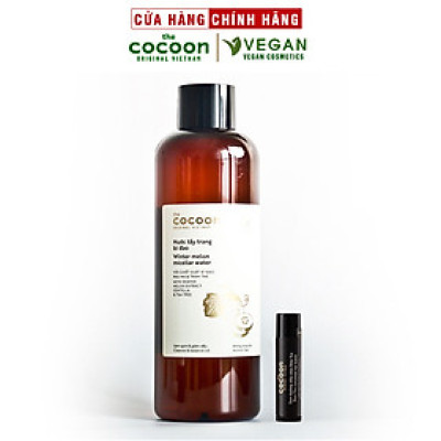 Combo Nước tẩy trang bí đao cocoon 500ml + Son dưỡng môi dầu dừa bến tre cocoon 5g