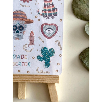 Sticker tự thiết - sticker sheet dia de muertos - hình dán sổ, nhật kí bullet journal - unim021