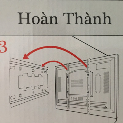 Khung treo tivi mâm áp tường 37 - 65 inch M65T - Hàng chính hãng