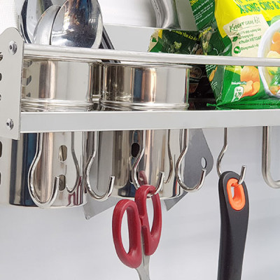 Kệ bếp đa năng Inox Eurolife EL-K1 (Trắng bạc)