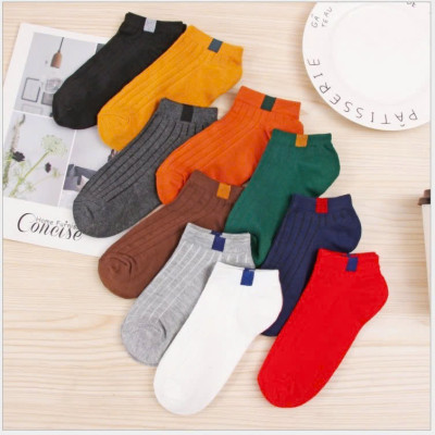 Set 10 Đôi Vớ 5 Màu Hàn Quốc - Có Viền Giữa Xinh Xắn