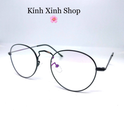 Gọng kính cận, Kính giả cận mắt tròn kim loại tăm siêu nhẹ ulzzang thời trang Korea
