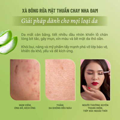 Xà Bông Rửa Mặt Thuần Chay Nha Đam Heebee