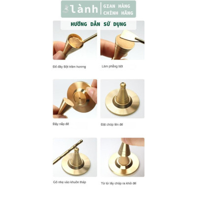 Khuôn Tạo Hình Trầm Nụ Hình Chóp ĐồngNguyên Chất Tạo Khối Hình Chóp Dễ Dàng Xông Trầm Thư Giãn 3 Lành Quà 3.3