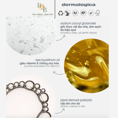 Sữa rửa mặt & tẩy trong 2 trong 1 OIL TO FOAM TOTAL CLEANSER của DERMALOGICA